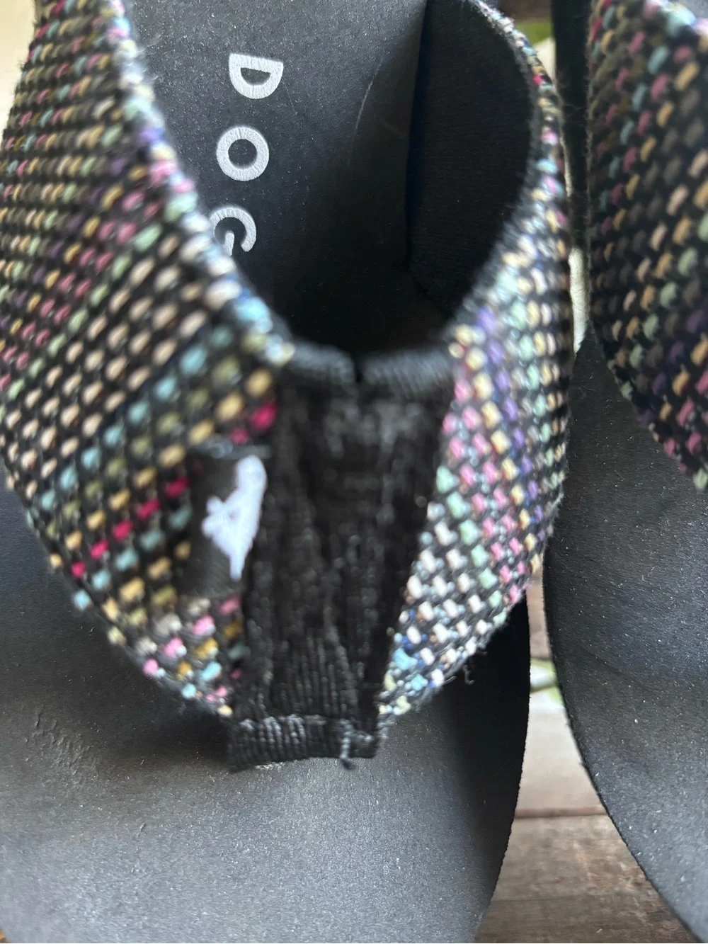 ROCKET DOG Black Platform Wedge Slip On Flip Flop Sandals - Women